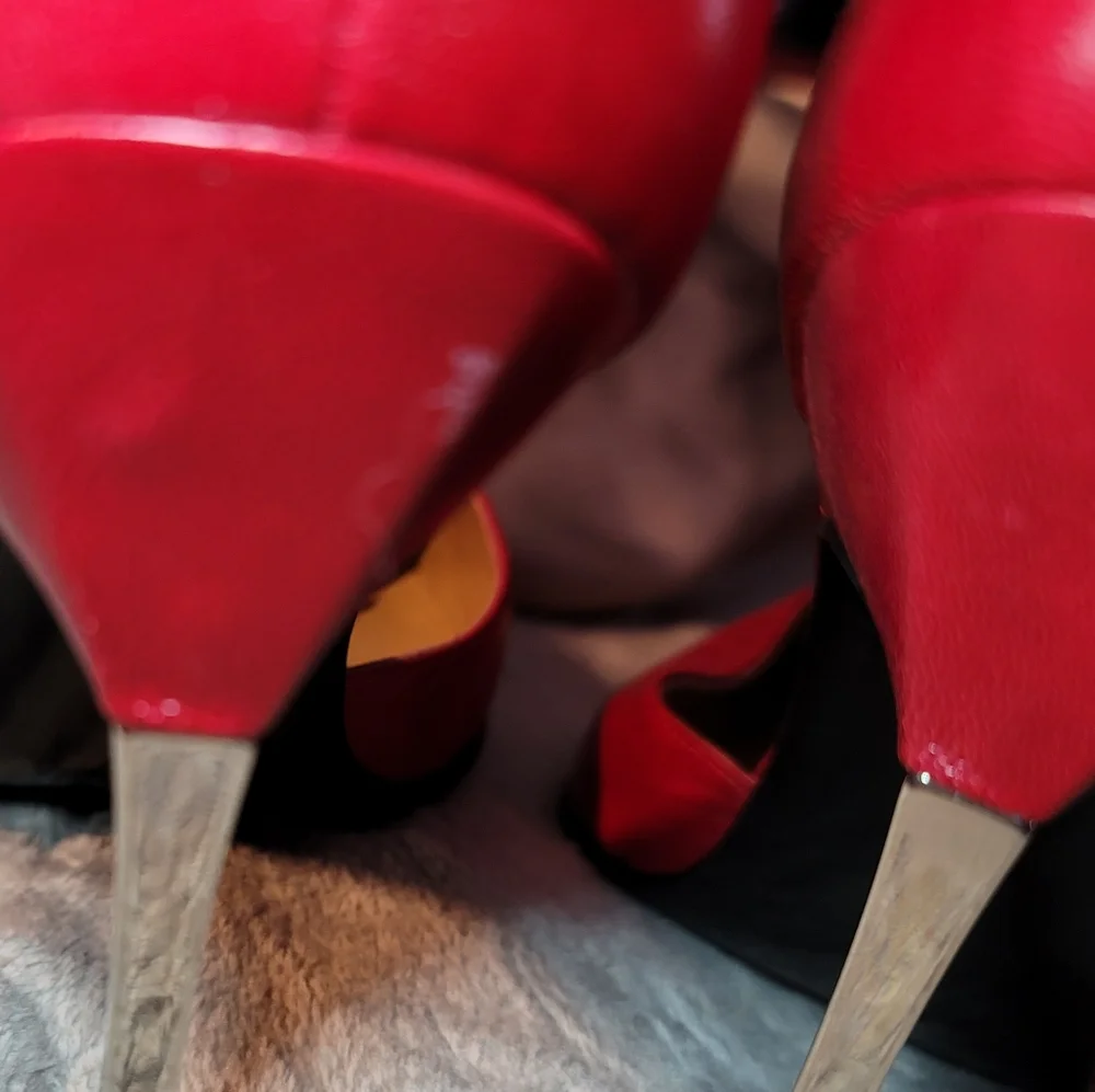 NEVER WORN Y2K VINTAGE WILD PAIR CINDY 18 60805 8800 ANKLE STRAP PUMPS CHROME - Picture 10 of 15